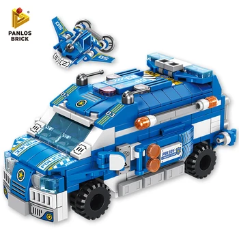 

City Police Assault Car Building Blocks set Toys Boat Combat Plane Patrol Aircraft Robot Ship Mini Fun Bricks Gift For Boy Kid