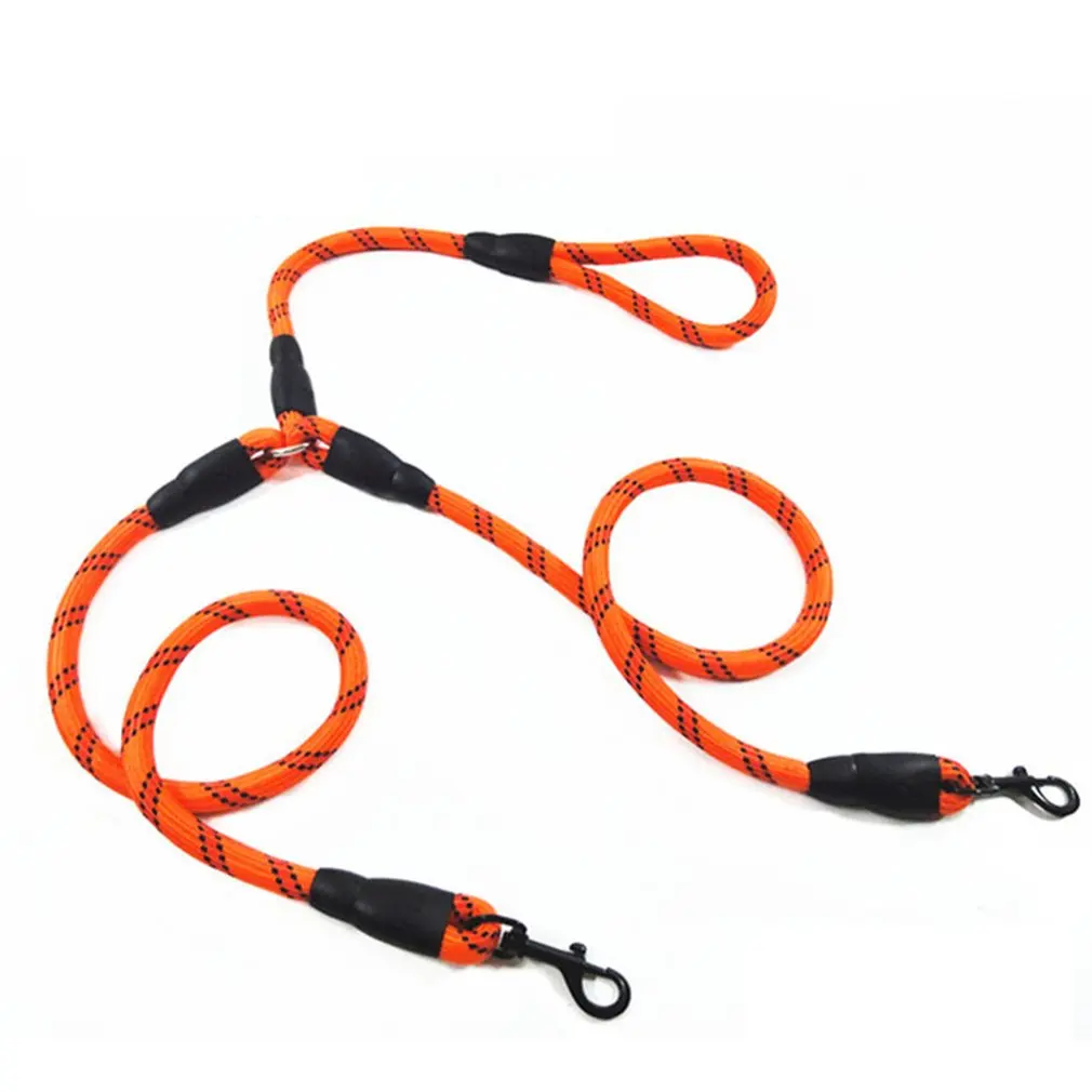 Double Head Dog Leash Nylon Pet Dog Lead Training Walking Leashes Dog Puppy Strap Belt Traction Rope For Dogs