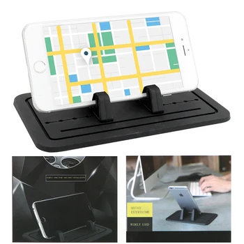 

Silicone Non-Slip Mat For GPS Navigation Adjustable Auto Mobile Dashboard Sticky Pad 360 Rotating Phone Bracket Car Holder