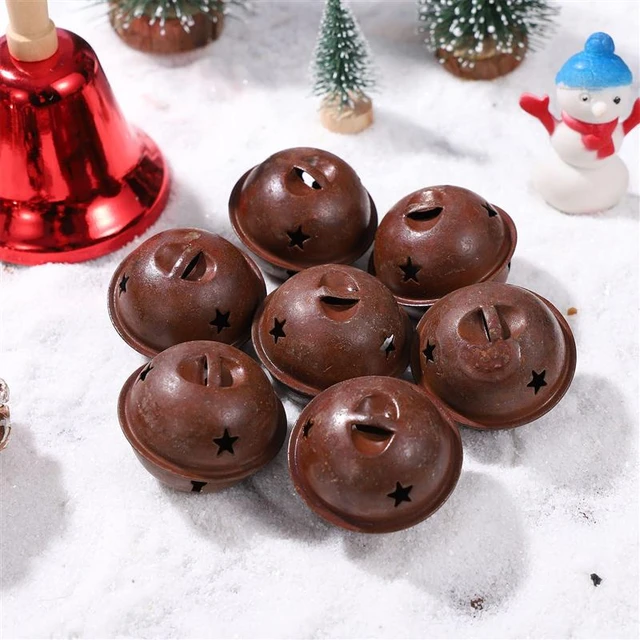  SUPVOX 12pcs Rusty Metal Christmas Jingle Bells with Star  Cutouts Rusty Christmas Tree Decorations for Christmas Holiday Craft :  Arts, Crafts & Sewing