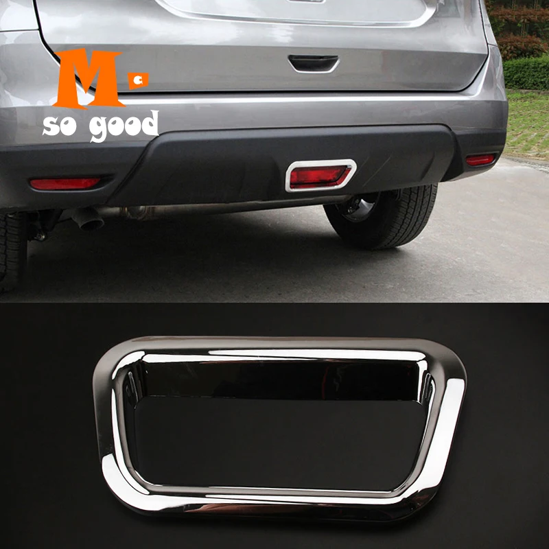 

2014 2015 2016 For Nissan X-trail xtrail T32 Rogue ABS Chrome Car Back Rear Middle Brake Light Lamp Cover Trim Auto Accessories