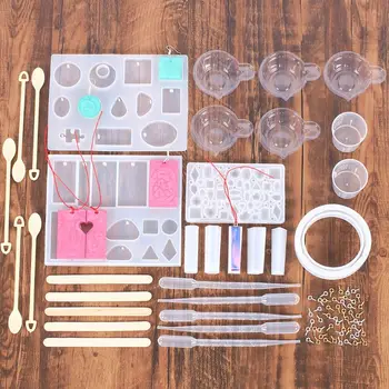 

79pcs Silicone Resin Molds Diy Jewelry Casting Molds Tools Set Designs Contains 9 Silicone Jewelry Resin Molds jewelry