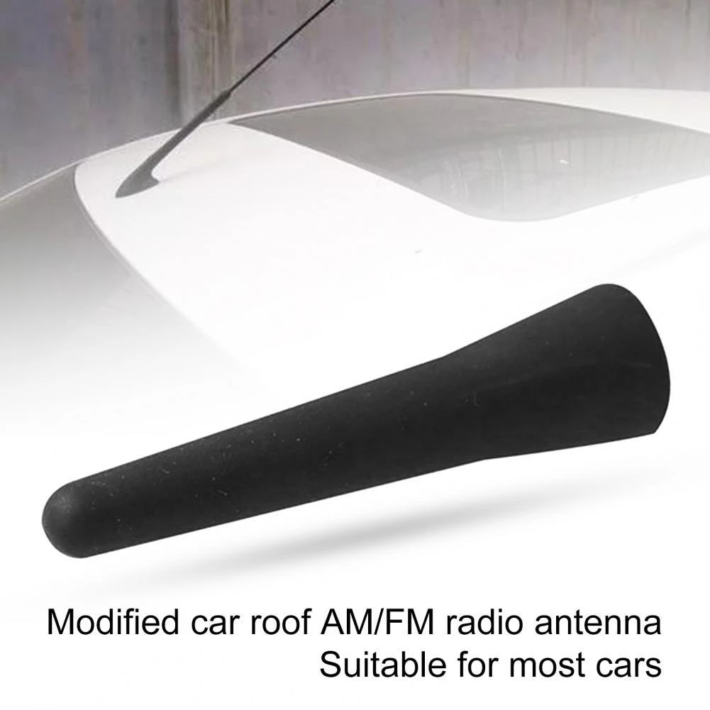 Antena Universal de coche, entrada AM/FM, 2,5 pulgadas, pequeñas señales de Radio cortas, aérea de coche para vehículos compatibles con M6x15mm, -