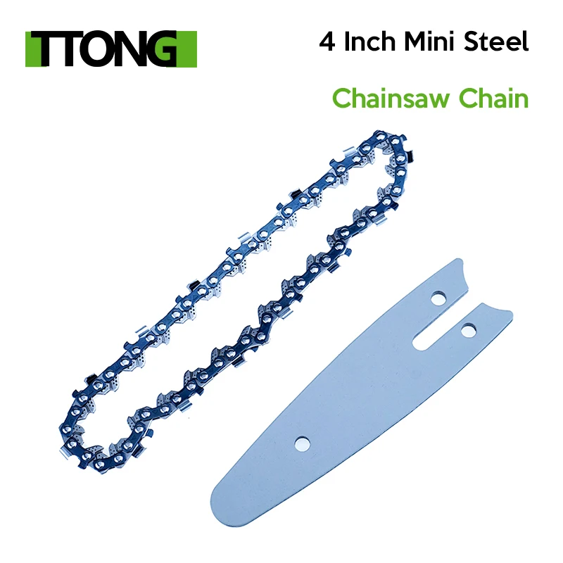 4 Inch Mini Steel Chainsaw Chain  Electric Saw Accessory Replacement Chain for Electric Pruning Saw Garden Logging Tools