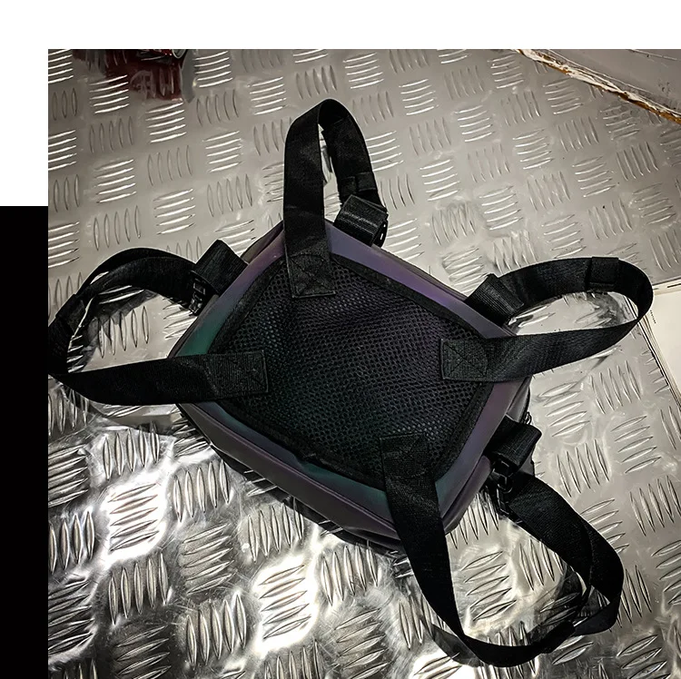 Уличная Светоотражающая нагрудная сумка для мужчин хип-хоп жилет нагрудная сумка модная тактическая сумка на ремне Женская квадратная нагрудная сумка