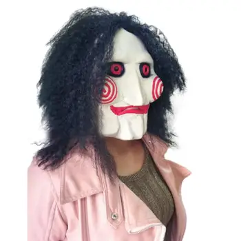 

Chainsaw Massacre Puppet Full Face Mask Latex Scary Horror Halloween Masquerade Mask For Party Costumes Party Supplies