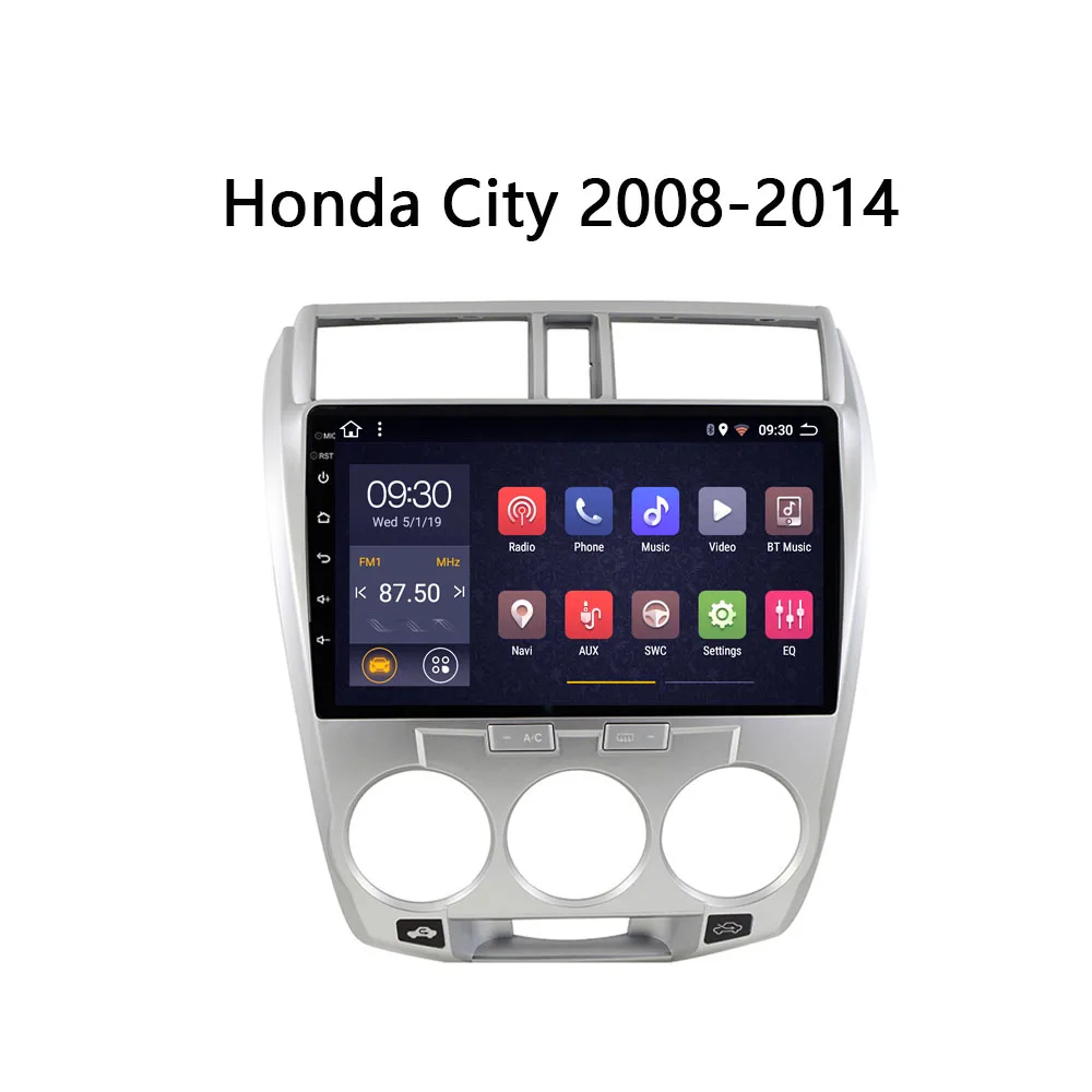 Автомагнитола для Honda City DVD мультимедиа Авто 2008-2012 2013 2014 головное устройство