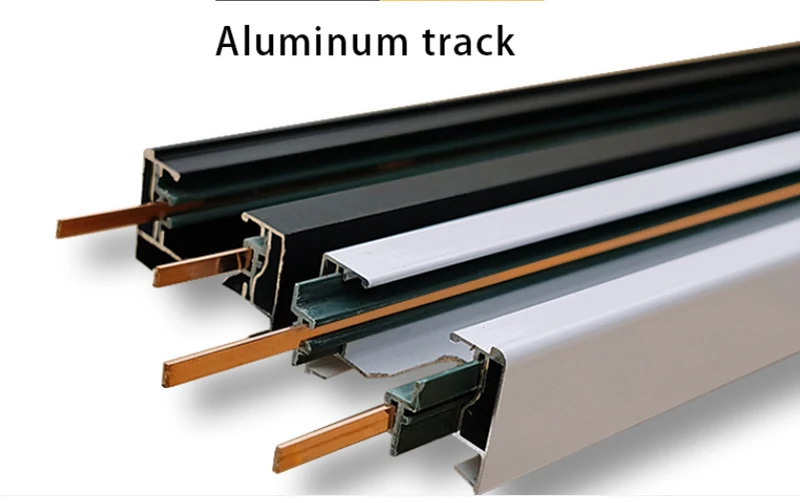 Flat copper core  2 Wires LED Track Light Rail 0.5M Led Rail Line for Track SPOT Led Track Lamp Rails For Clothing Home Lighting 2