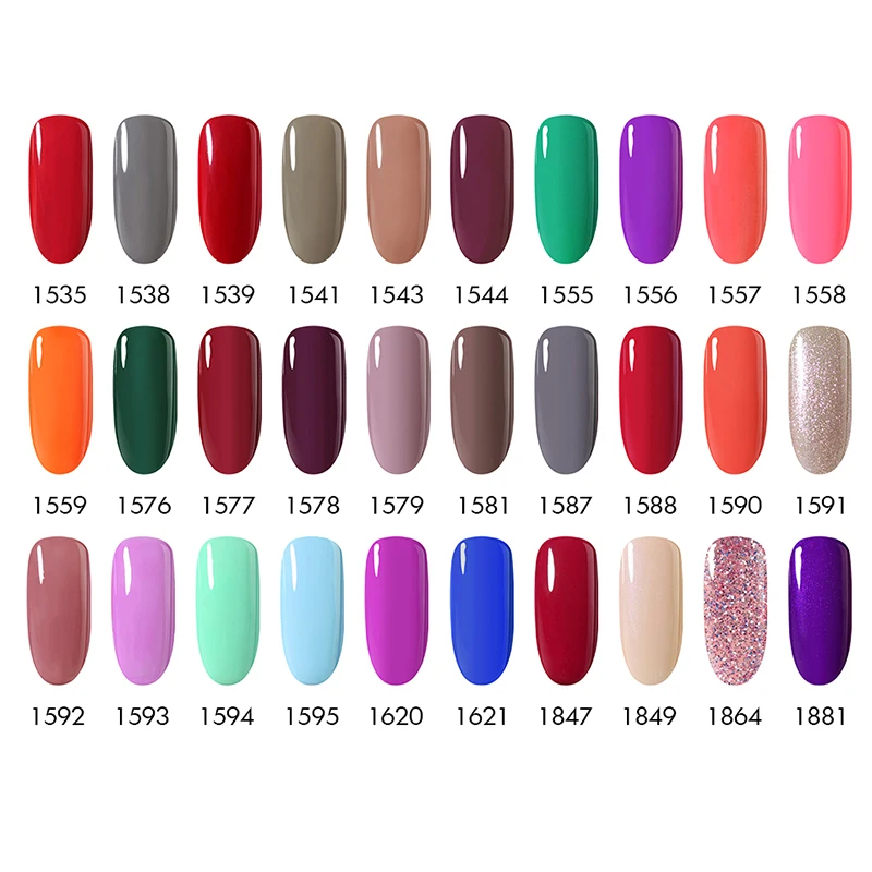 Гель лак NAILCO полуперманентный для маникюра набор из 20 шт. гель лаков светодиодной