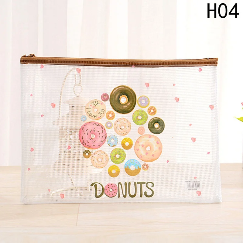 Kawaii животных наполнение мешок A5 прозрачный ПВХ Наполнение продукта милый большой пенал для девочек мальчиков школьные канцелярские принадлежности