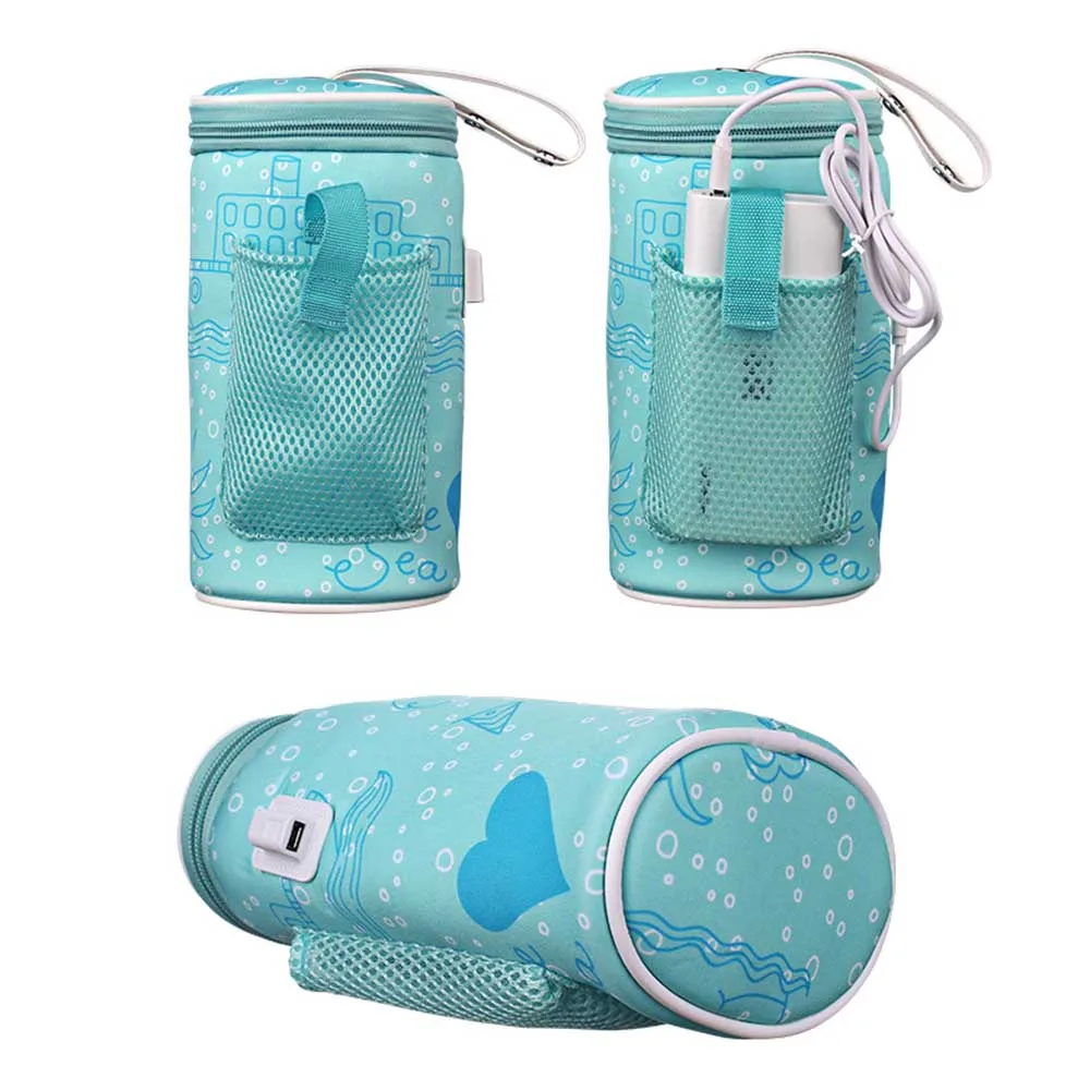 Baby Outdoor Bottle Thermostat Bag Car Portable USB Heating Intelligent Warm Milk Tool Insulation Cover 11.5*21cm