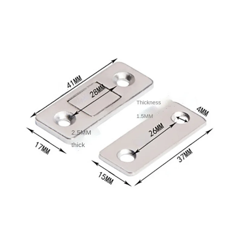 Punch-free Magnetic Strong Door Closer Door Lock Invisible Ultra-thin Latch Magnet Cabinet Screw Sticker Stopper