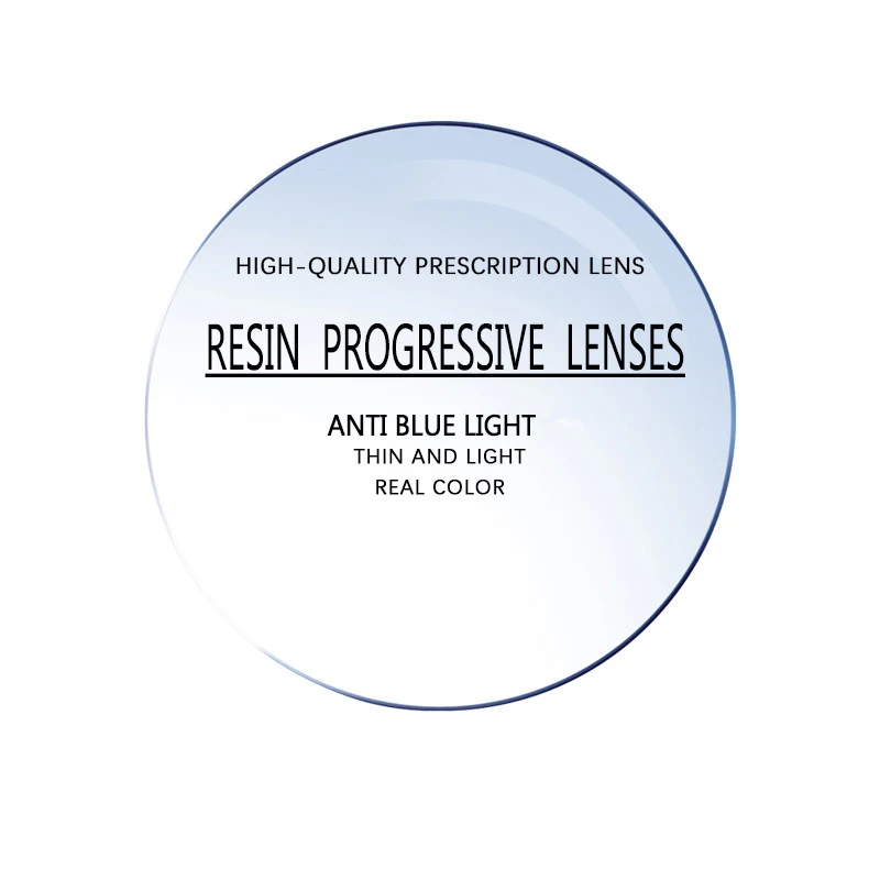 Resin Progressive Lenses With Diopters Anti Blue Light Lenses For Vision Optical For Woman Men Myopia Prescription Glass