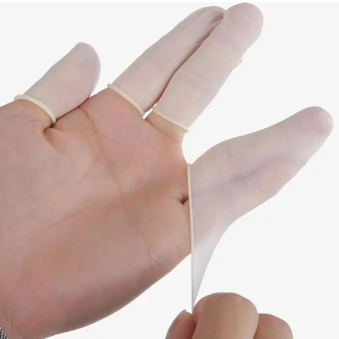 1 упаковка накладка на палец колпачок резиновый наперсток одноразовый противоскользящий для дизайна ногтей JS11