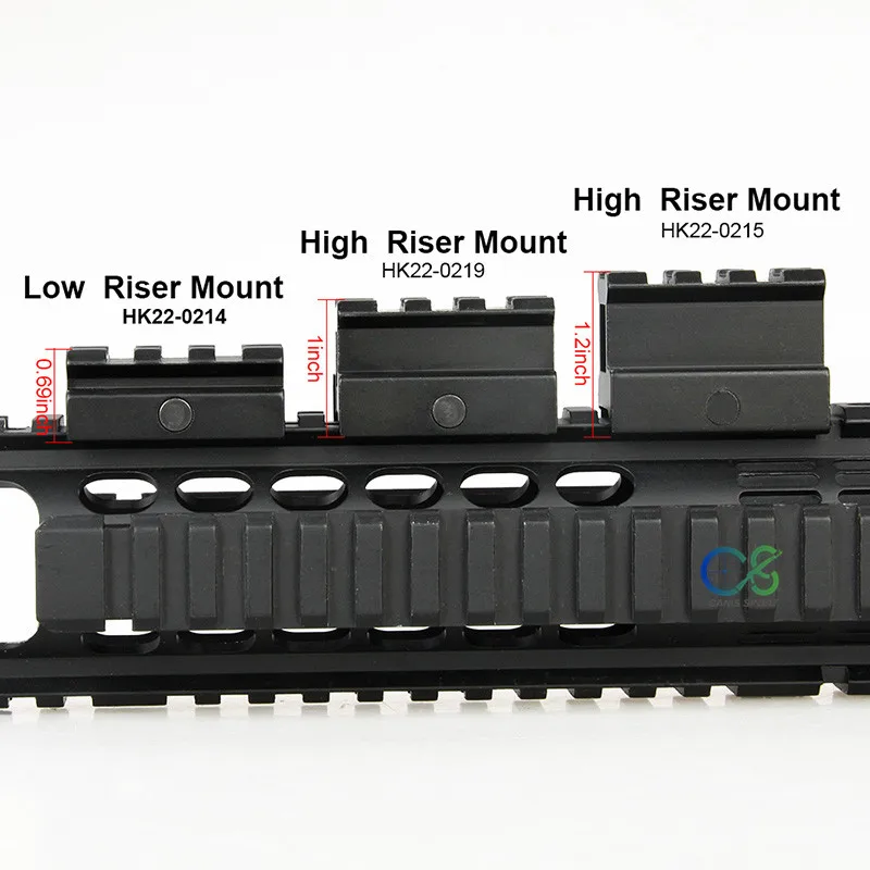 CANIS LATRANS Red Dot Scope Weaver Picatinny Riser крепление на рейку 1/2& 4/5& 1 дюйм низкий профиль 3 слота gs22-0214