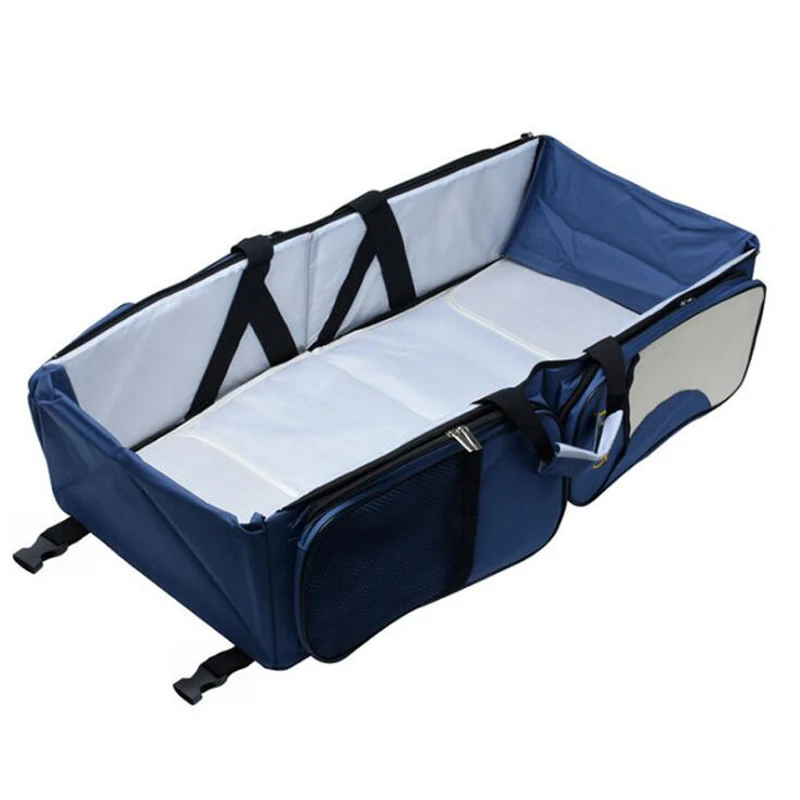 Dark Blue Новая многофункциональная складная сумка для кроватки переносная сумка на плечо для мамы дорожная кровать - Цвет: Dark Blue