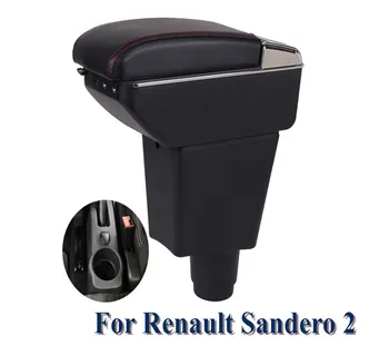 

New Armrest Box For Renault Sandero 2 chargeable Armrest In Car Storage Box For Sandero 2 PU Leather Auto tool accessories
