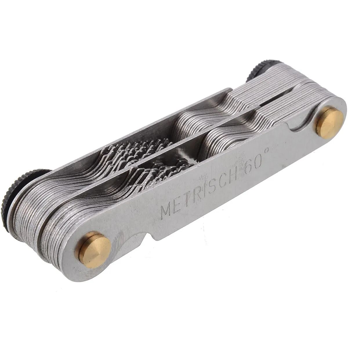 60 Degree 52pcs Blade Screw Thread Tooth Metric Screw Thread Pitch Gauge Blade Gage Measuring Tool
