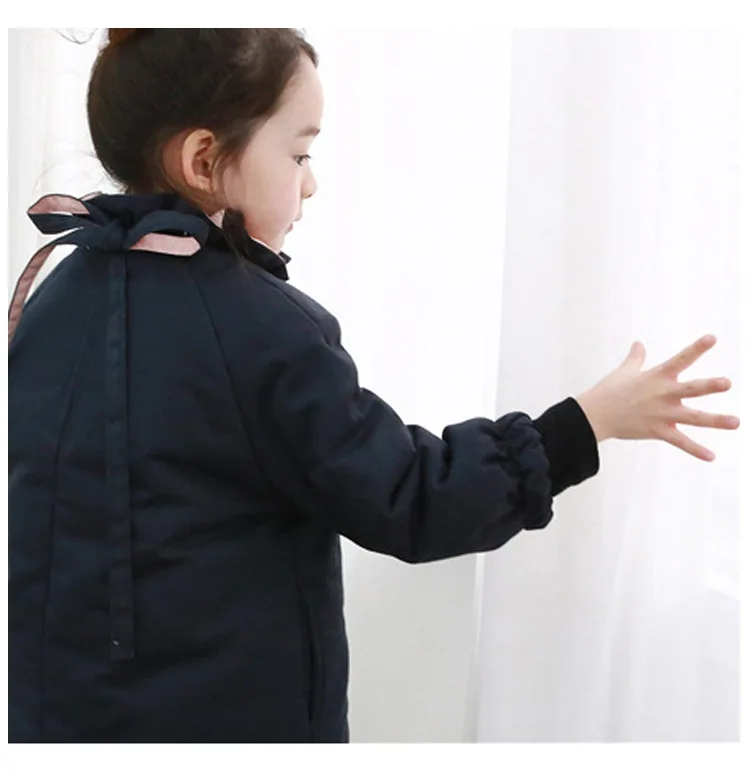 Новое корейское хлопковое пальто для девочек, новое зимнее стильное плотное теплое хлопковое пальто для детей среднего и большого размера, детское хлопковое Стеганое пальто средней длины