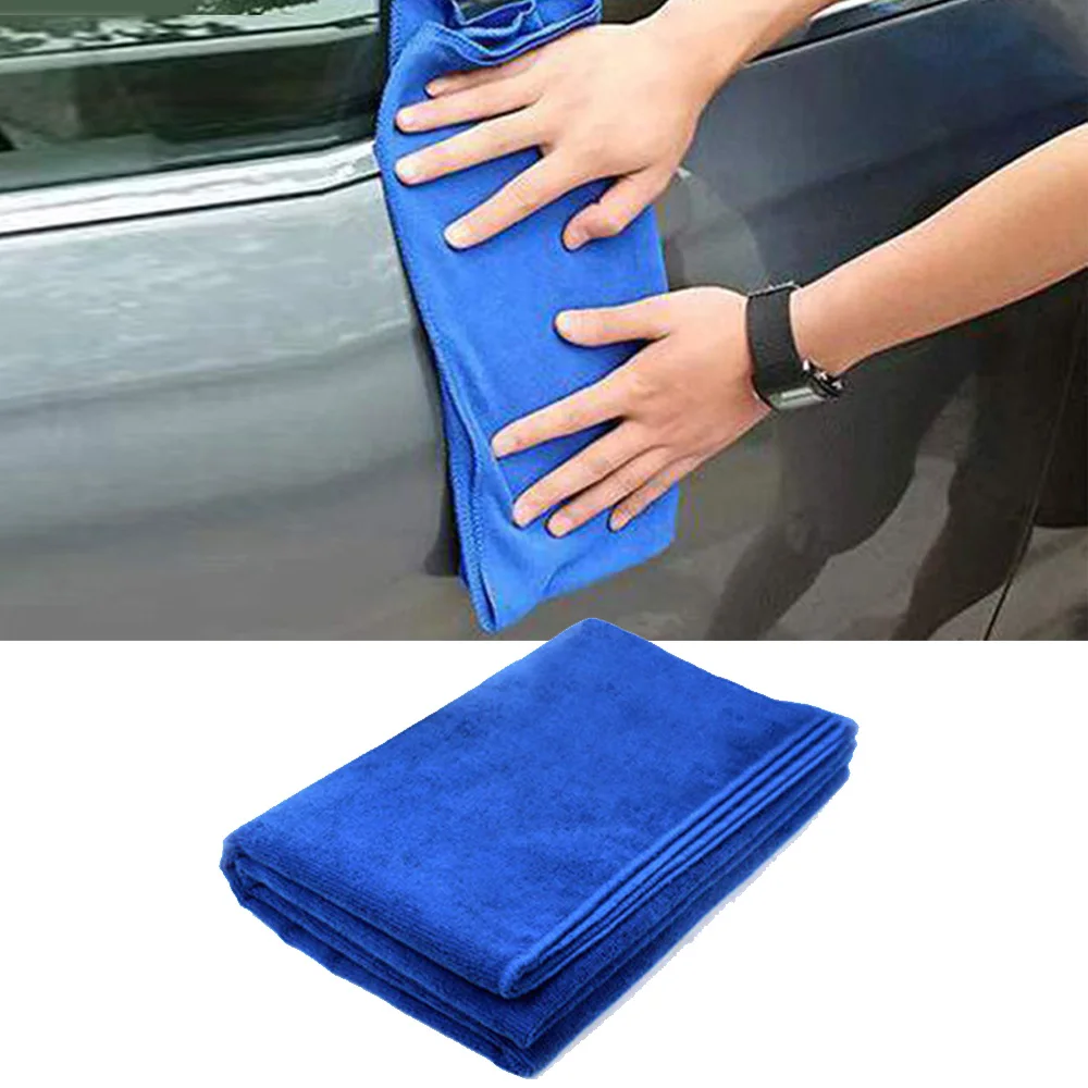 

30*70cm Blue Microfiber Car Wash Towel For Car Cleaning Waxing Wax Collection Interior Cleaning Towel