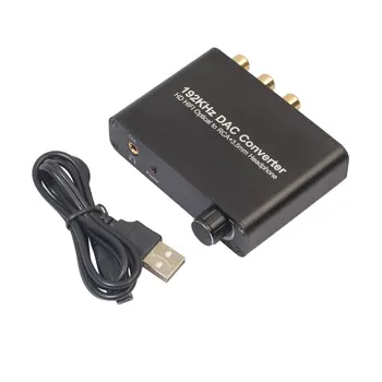 

Digital to Analog Converter DAC Digital SPDIF Toslink to Analog Stereo Audio L/R Converter Adapter for PS3 Xbox DVD PS4