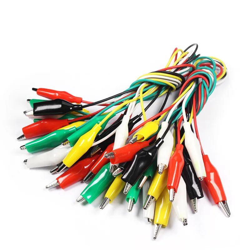 10pcs Double-ended Crocodile Alligator Clips Wire testing wire Clips Cable 