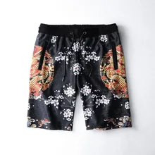 Подвеска дракон шаблон молодых мужчин повседневные шорты летние мужские модные стильные мужские спортивные шорты пляжные шорты-бермуды