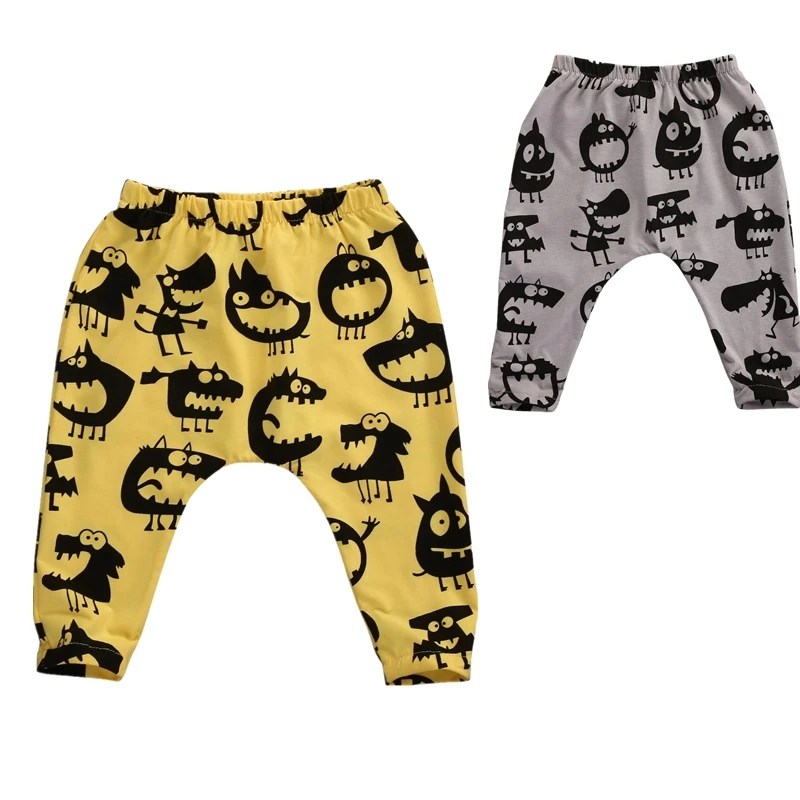 Recién Nacido bebé niñas pantalones de fondo imprimir polainas pantalones suave de algodón de harén pantalones ropa 0-3T