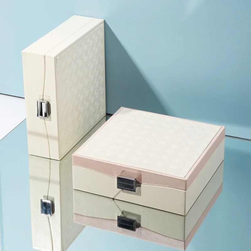 

Double Jewelry Box Large Capacity Jewelry Box Necklace Ring Bangle Storage Organizer Multi-function Storage Box