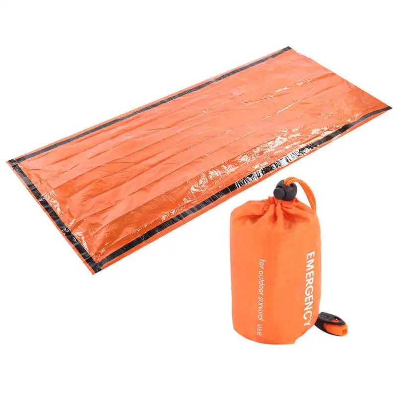 Emergency Shelter Waterproof Thermal Keeper Rescue Survival Kit SOS Sleeping Bag Tube Tent with Whistle | Спорт и развлечения