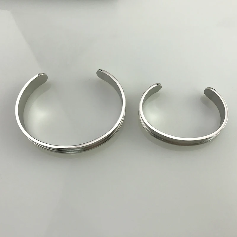 Stainless Steel Bracelet 5pcs Open Cuff Bangles Basic Women Child
