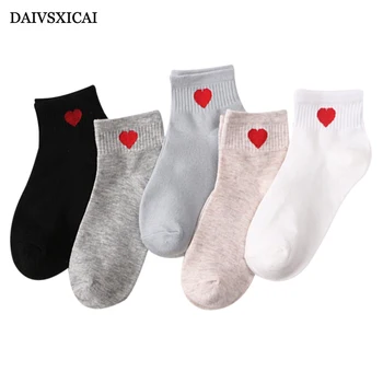 

5Pairs/lot=10Pieces Summer Invisible Ladies Cotton Socks Sports Breathable Love Short Women Fashion Socks