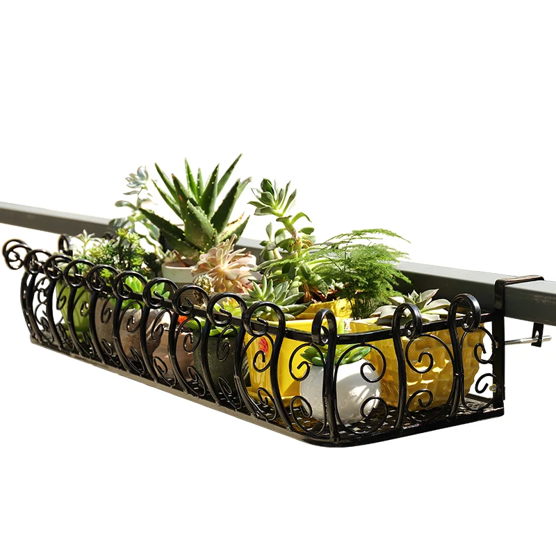 European Iron Art Balcony Guardrail Hanging Fleshy Flower Rack Wall Pot Anti-theft Net Flowe | Дом и - Цена: 3 198,30 - 5 744,86 руб.