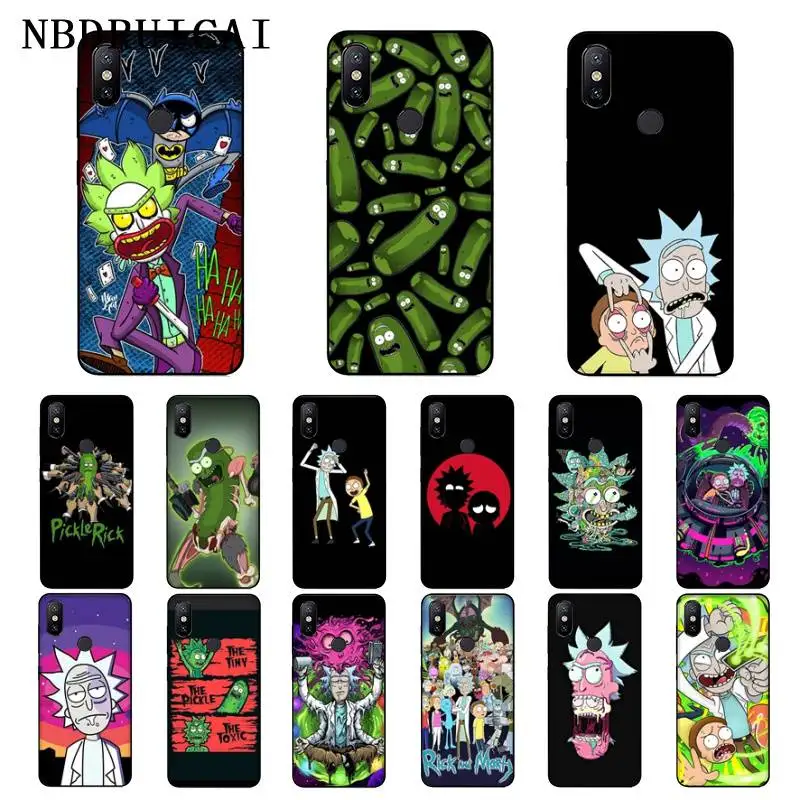 

NBDRUICAI Pickle Rick and Morty High Quality Silicone Phone Case for Xiaomi 8 9 se 5X Redmi 6pro 6A 4X 7 5plus note 5 7 6pro