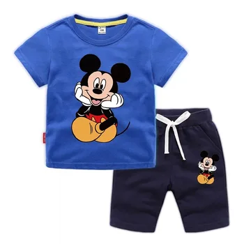 

Summer Baby Boy Clothing Cotton T-shirt Pants Girls Clothing Set Mickey Mouse Sports Suits Children‘s Clothes Kids Outfits