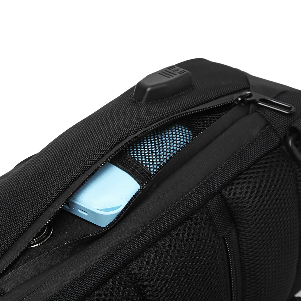 ozuko Portable Fashion Large Capacity Multi-Function Man Chest Bag Waterproof Anti-Theft USB Charge Port Chest Pack With Lock
