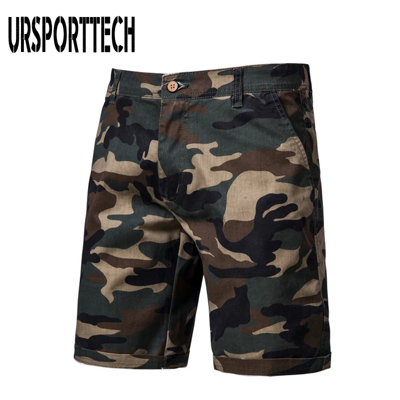 

2020 Summer Hot 100% Cotton Mens Camouflage Shorts Men Knee Length Casual Military Cargo Shorts Male High Quality Fitness Shorts