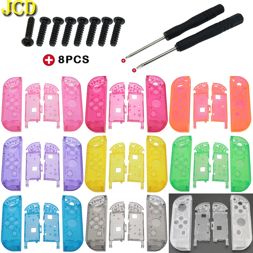 JCD Clear Plastic Housing Shell Case For Nintend Switch Joy Con Controller For NS NX JoyCon Cover