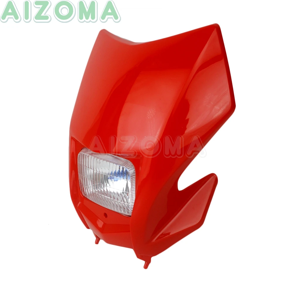 12V Racing Bike Motocross White Headlight MX Enduro Universal Headlamp For Honda CRF150F CRF230F- CRF CRM 125/250/450 R