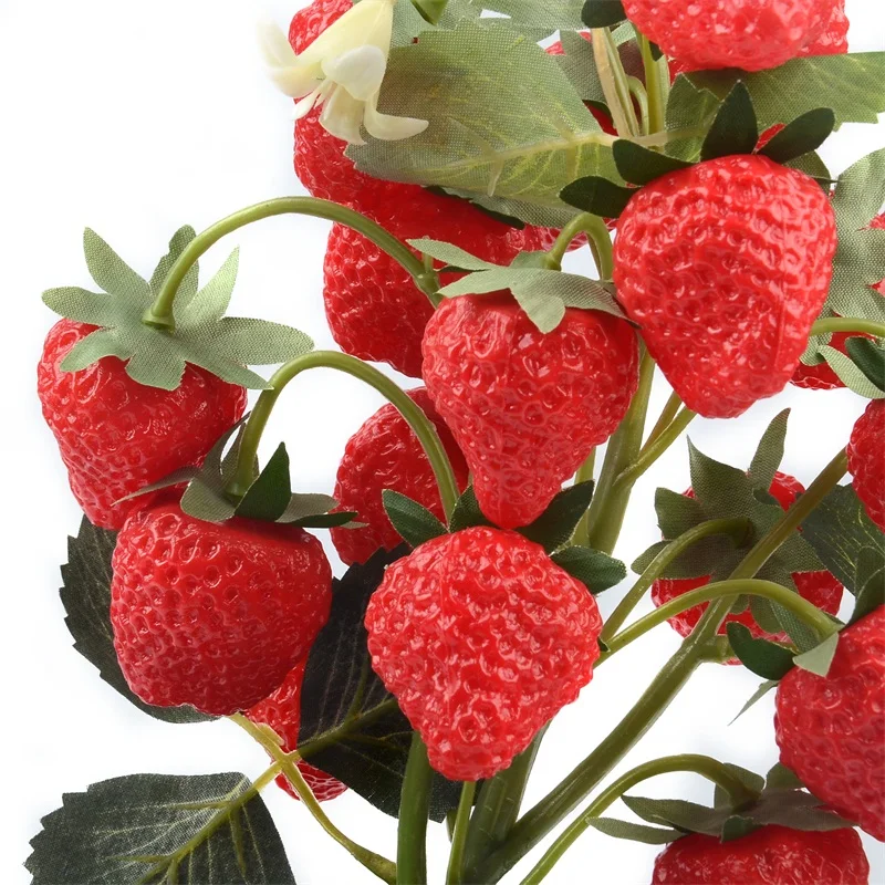Artificial Plants Artificial Fruits and Vegetables Artificial Strawberry Lemon Potted Tree Bonsai Accessories Vegetable Plants Kitchen Toys For Wedding Home Party Decoration