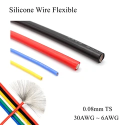 Flexible Silicone Wire High Temperature Heat Resistant Rubber Insulated Tinned Plated Copper Electrical Cable Stranded Soft