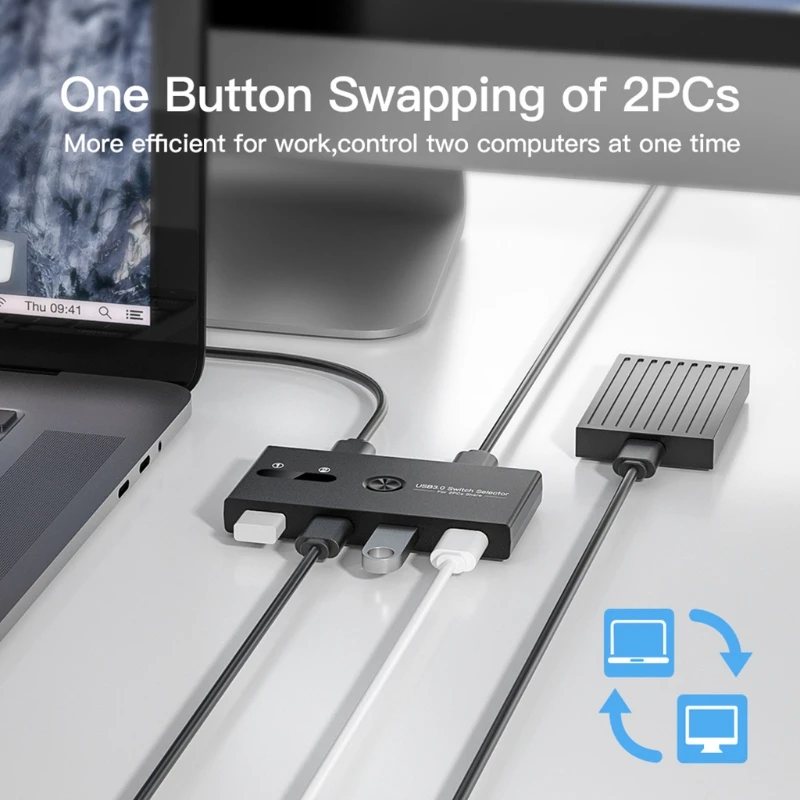 CPDD 4 порта USb3.0 переключатель KVM док-станция для совместного использования