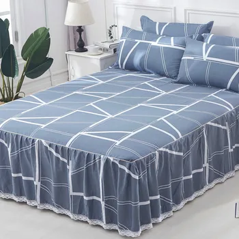 

Cotton Bed Skirt Bedspread One-Piece Protection Dust Proof Mattress Cover Sheets bedding set bed cover set bed