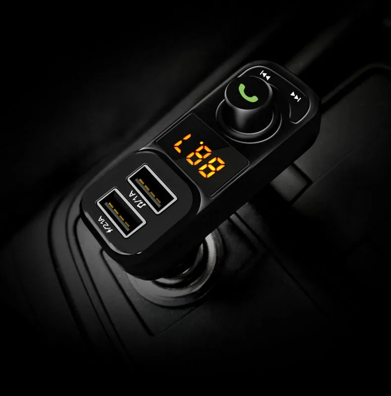 Автомобильный Bluetooth MP3 плеер беспроводной fm передатчик с двумя USB ручными