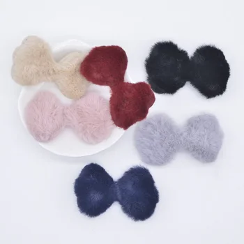 

12Pcs Padded Plush Patches Rabbit Hair Bow Tie Applique for Handmade Clothes Craft Sewing Supplies DIY Hair Band Clips Decor P79