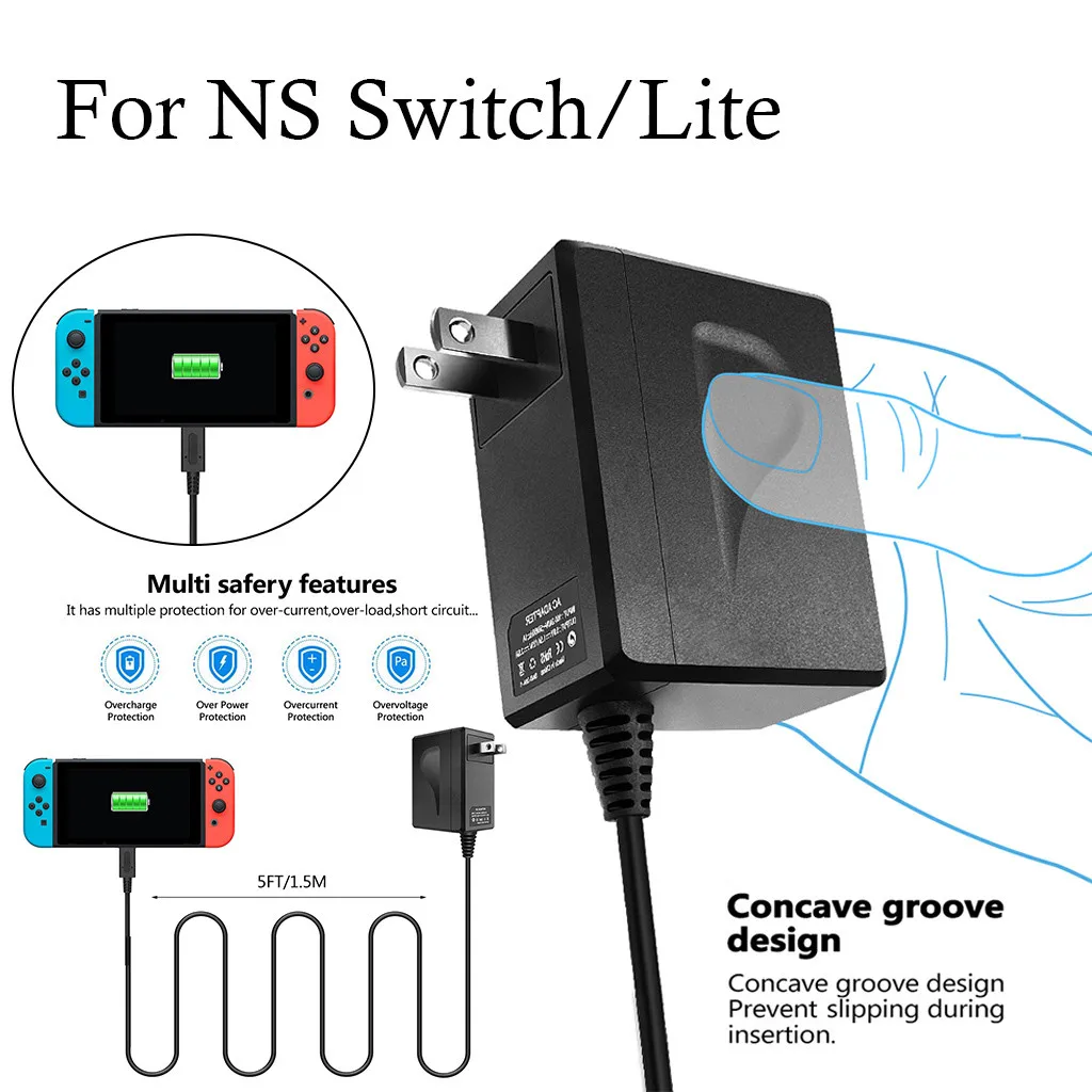Зарядное устройство AC EU/US для NS Switch Lite/для samsung Note 10+ разъем USB type c адаптер питания Зарядка для игровой консоли