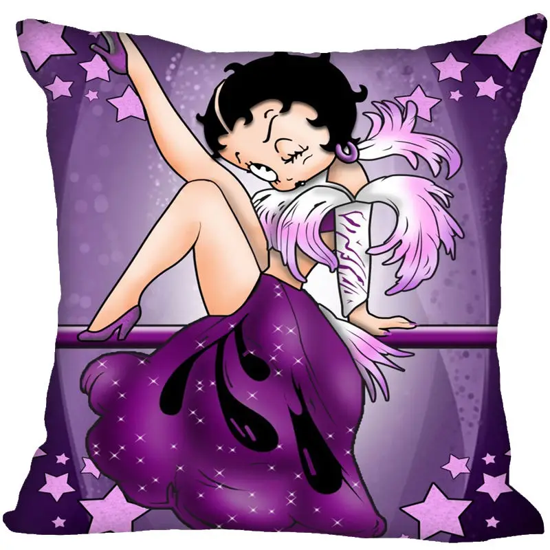 Горячая Betty Boop квадратная наволочка для подушки на молнии для дома, отеля, автомобиля, декоративное заднее сиденье, мягкая и удобная наволочка