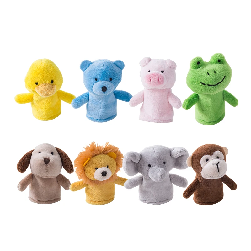 Cartoon Hand Doll Finger Puppet Baby Children Story Early Education Soothing Doll Plush Toy