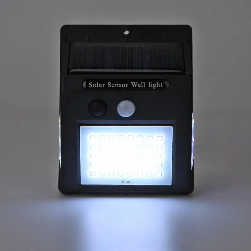50LED Солнечный трёхсторонний настенный светильник с датчиком движения IP65 водонепроницаемый светильник для двора