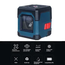 Medidor de nível verde/vermelho luz adesivo de parede lv1g alta-precisão luz forte automático nivelamento medidor anti-gota cruz linha laser